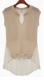 Blusa Marfim com Bege